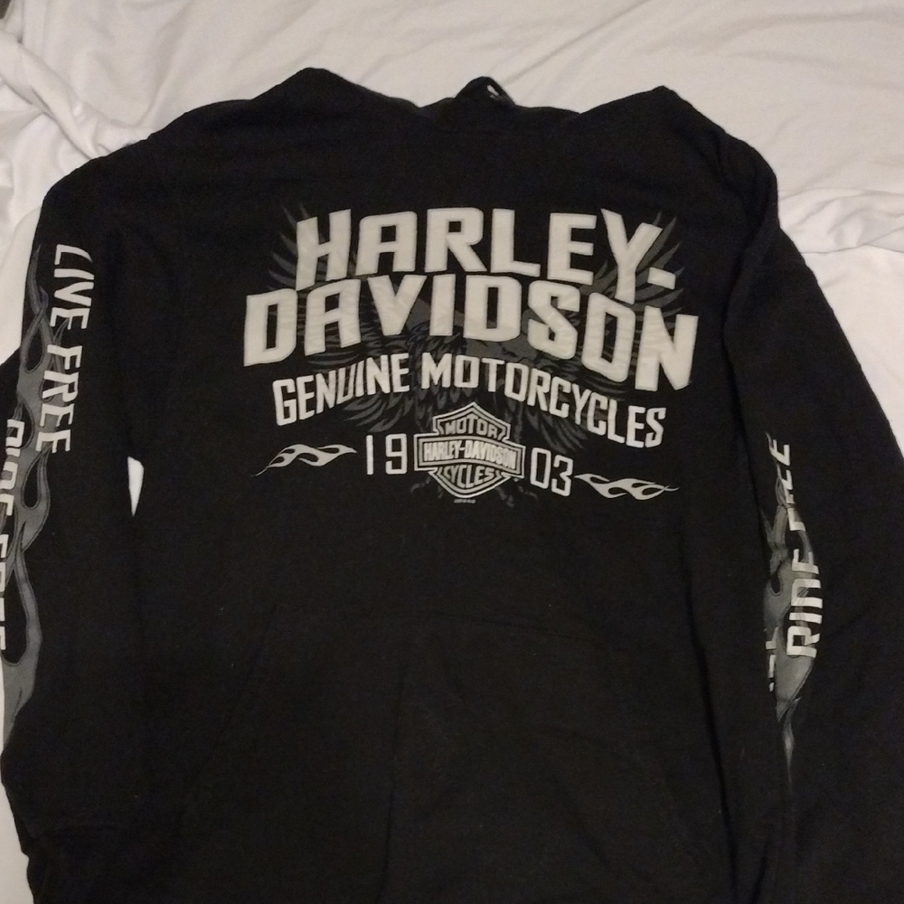 Harley-Davidson Black and White Graphic Tee